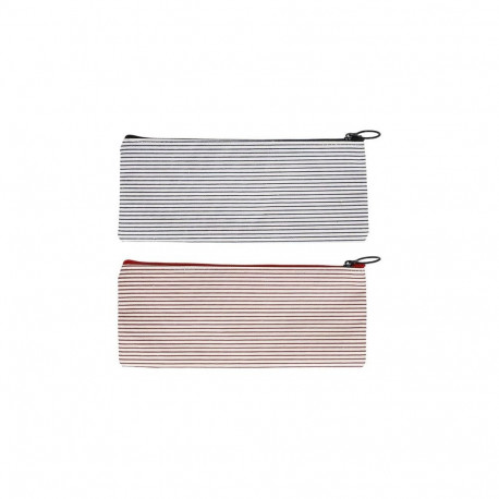 STRIPE PENCIL CASE. 21X9 CM. COLOURS