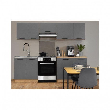 KITCHEN SET 2.4M ANTHRACITE/OAK