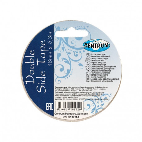 DOUBLE SIDED ADHESIVE TAPE 18MM X 6.3M8