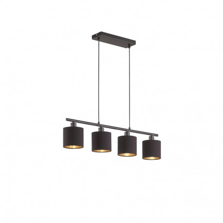 TOMMY PENDANT 4XE14 MAT BLACK/GOLD