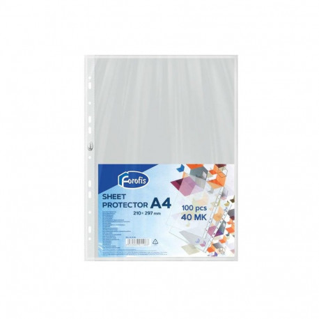 SHEET PROTECTORS A4 100PCS 0.040MM