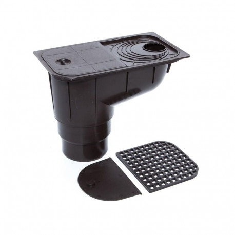 Maapealne lehter 75-110/110 PVC pruun