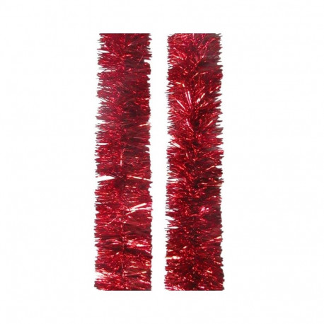 TINSEL GARLAND SY17MT-102 RED 8CM 2M