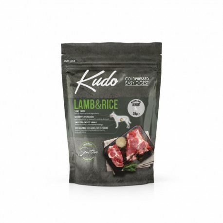 Kudo Lamb & Rice Junior dog food 3kg
