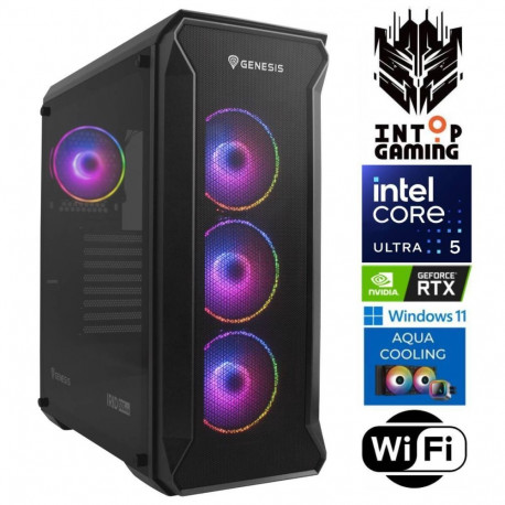 INTOP AQUA Ultra 5 245KF 64GB DDR5 2TB SSD M.2 NVME+4TB RTX5070 12GB WiFi WIN11Pro