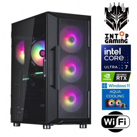 INTOP AQUA Ultra 7 265KF 16GB DDR5 500SSD M.2 NVME+4TB RTX5050 8GB WiFi WIN11