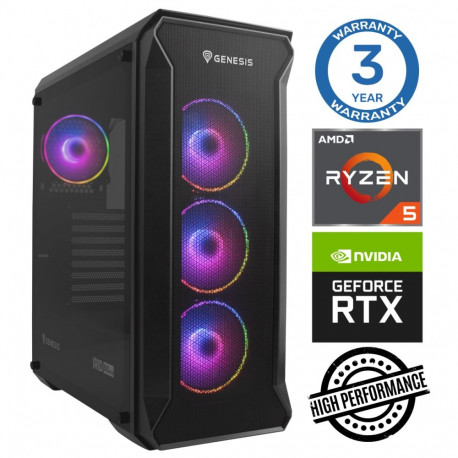 INTOP Ryzen 5 3600 16GB 1TB SSD M.2 NVME+4TB RTX5050 8GB no-OS