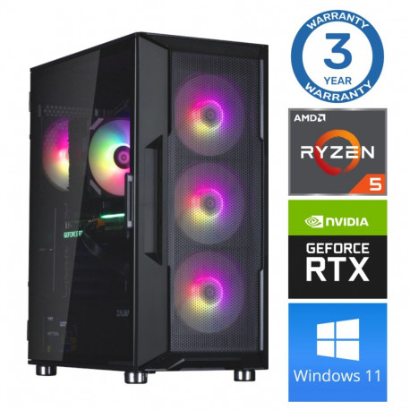 INTOP Ryzen 5 3600 16GB 250SSD M.2 NVME+4TB RTX3050 6GB WIN11