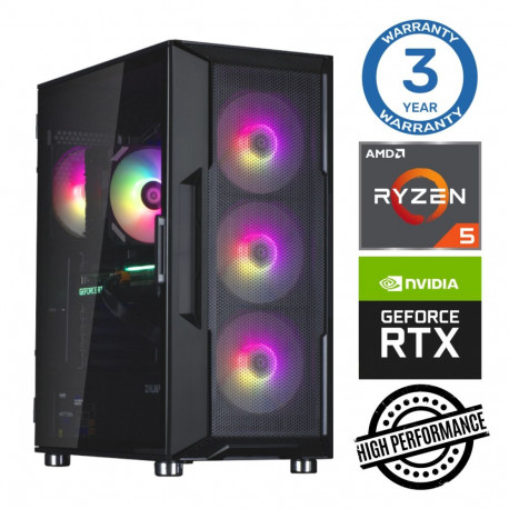 INTOP Ryzen 5 3600 16GB 250SSD M.2 NVME+4TB RTX3050 6GB no-OS
