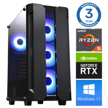 INTOP Ryzen 5 3600 16GB 250SSD M.2 NVME+4TB RTX3050 6GB WIN11