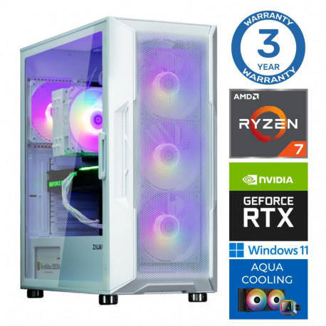 INTOP AQUA Ryzen 7 7700X 32GB DDR5 500SSD M.2 NVME+4TB RTX5050 8GB WIN11Pro