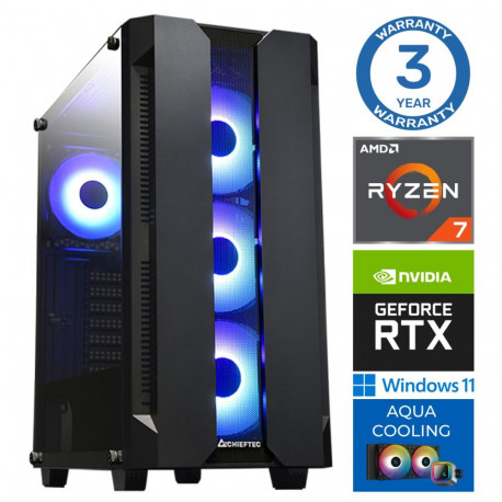 INTOP AQUA Ryzen 7 7700X 64GB DDR5 2TB SSD M.2 NVME+4TB RTX5050 8GB WIN11Pro