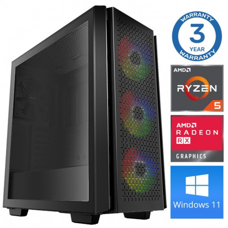 INTOP Ryzen 5 5500 16GB 500SSD M.2 NVME+4TB RX580 8GB WIN11Pro