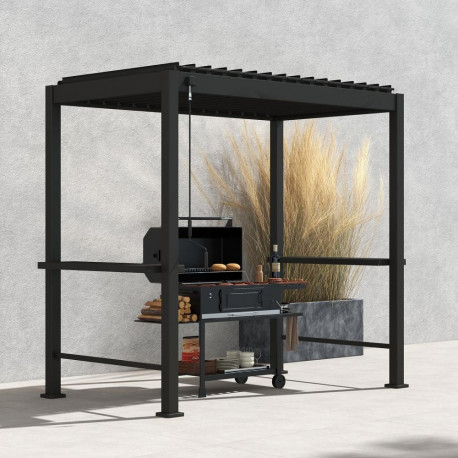 Varikatus MIRADOR BBQ 2,55x1,5m, tumehall