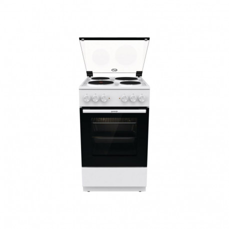 Gorenje Cooker | GE5A21WH | Hob type Electric | Oven type Electric | White | Width 50 cm | Depth 59.