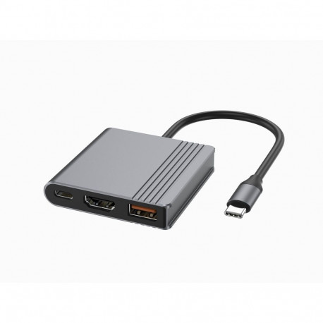 USB Type-C 3-in-1 multi-port adapter (USB port + HDMI + USB-C video), space grey