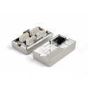 Cat. 6 LAN coupler, LSA (Krone), shielded (silver color)