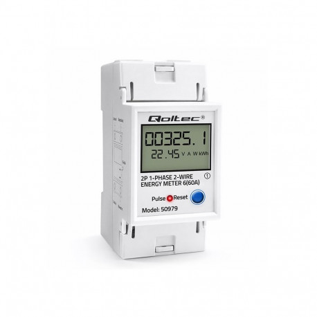 Single phase energy meter for DIN rail 230V