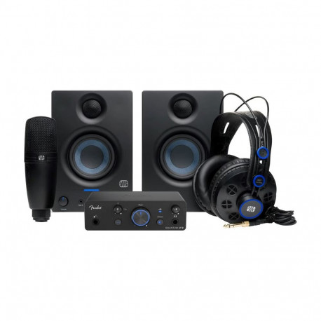 Audio Production Kit - Fender Quantum Complete (microphone, audio interface, headphones, studio moni
