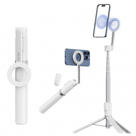Camera Accessory - Ulanzi AB403 Magnetic Selfie Stick Pro 2-in-1 Tripod White