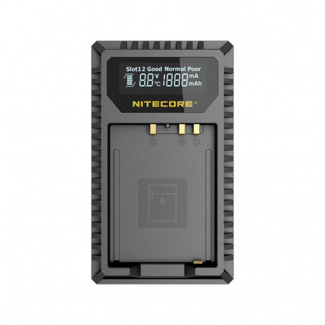 Battery Charger - Nitecore FX1 Compact Dual Charger for Fujifilm NP W126(S) Black