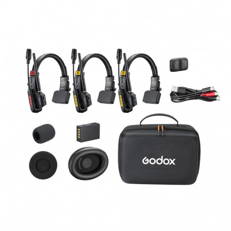 Audio Equipment - Godox Skytalk Air 3S Intercom System 3 Users 500m 20h Battery