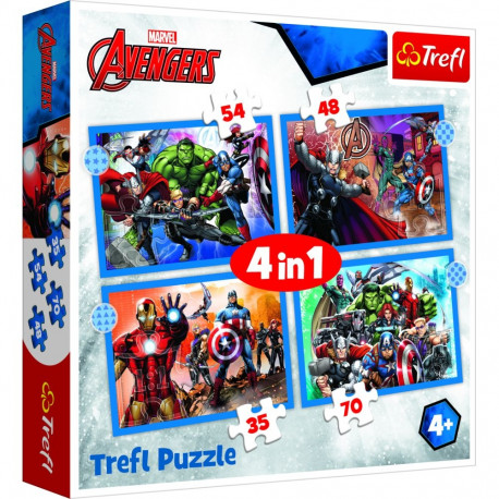 TREFL AVENGERS Puzzle 4 in 1 set