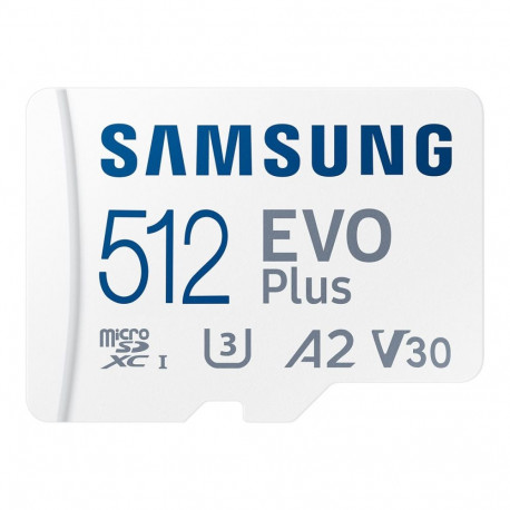 SAMSUNG EVO PLUS microSD 512GB 2024 incl. SD Adapter memory card UHS-I U3 Full HD and 4K UHD 160 MB/