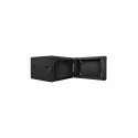 RACK CABINET 19" DOUBLE-SECTION WALL-MOUNT 6U/600X600 (FLAT PACK) BLACK LANBERG