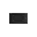 RACK CABINET 19" DOUBLE-SECTION WALL-MOUNT 6U/600X600 (FLAT PACK) BLACK LANBERG