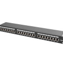 PATCH PANEL 24 PORT 1U 19" CAT.6 FTP WITH CABLE ORGANIZER SHIELDED BLACK LANBERG