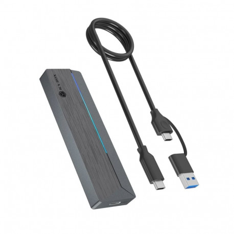 ICY BOX IB-1826MCL-CU31 USB-C M.2 NVMe & SATA SSD RGB korpus