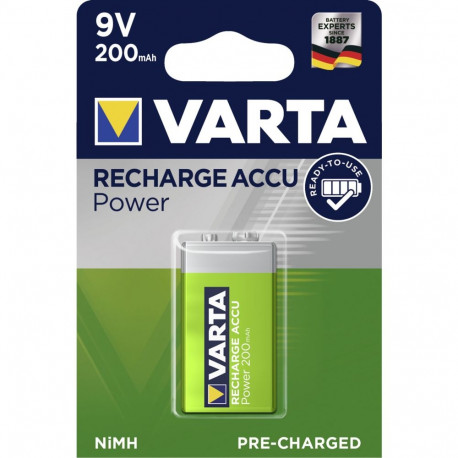 10x1 Varta Laetav Aku NiMh 200 mAh 9V-plokk