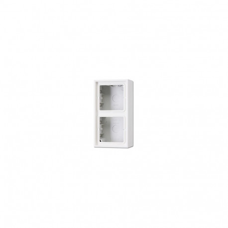 "Jung LS 582 A WW Aufputz-Kappe mit Rahmen 2-fach"