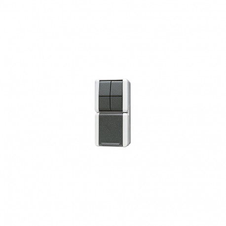 "Jung 875 W IP44 WG 800 AP/WD Steckdose mit Serienschalter"