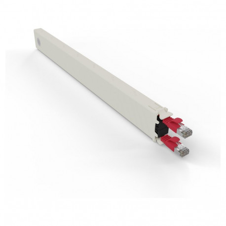 "Patchbox patchbox.one Kupferkassette 8RU (0,8 m), Cat. 6a, U/FTP, PoE, rot"