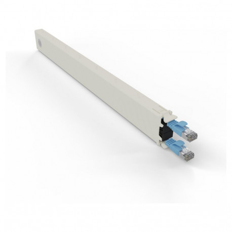 "Patchbox patchbox.one Kupferkassette 8RU (0,8 m), Cat. 6a, U/FTP, PoE, blau"