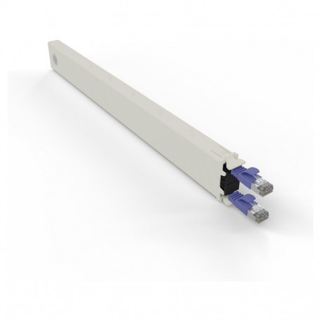 "Patchbox patchbox.one Kupferkassette 8RU (0,8 m), Cat. 6a, U/FTP, PoE, violett"