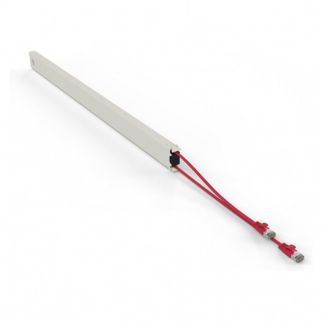 "Patchbox patchbox.one Kupferkassette 46RU (2,5 m), Cat. 6a, U/FTP, PoE, rot"