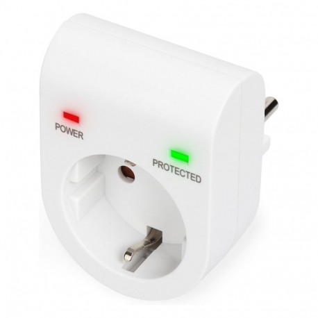 DIGITUS valge ülepingekaitse adapter pistikupesale