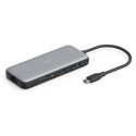 "Docking USB-C->HDMI,USB3.2,RJ45,SD,MicroSD,PD Alu si"