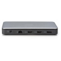 "Docking USB-C->HDMI,DP,USBA,USBC,RJ45,DC,Audio silbe"