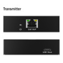 "DIGITUS USB Extender 3xUSB-A 1xUSB-C mit CAT-Kabel schwarz"