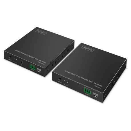 "DIGITUS Extender Set HDMI Fiber IP 4K/60Hz schwarz"