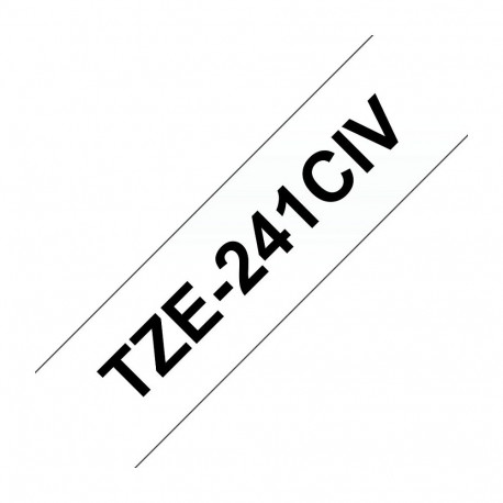 "BROTHER Schriftband TZe-241CIV Schwarz auf Wei 18mm x 8m"