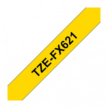 "BROTHER P-Touch TZE-FX621 schwarz auf gelb 9mm"
