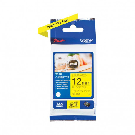 Brother P-Touch TZe-631S etiketikassett kollane must 12mm