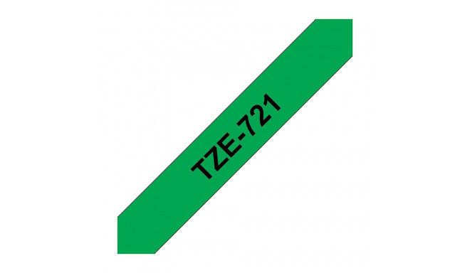 BROTHER P-Touch TZE-721 must rohelisel 9mm