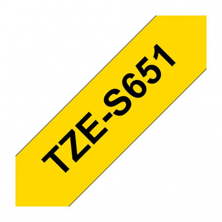 Brother P-Touch TZE-S651 must kollasel 24mm eriti tugeva liimiga
