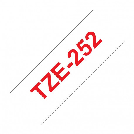 BROTHER P-Touch TZE-252 punane valgel 24mm